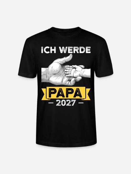 Ich werde Papa 2027 - Stanley/Stella Unisex Bio-T-Shirt CRAFTER - Schwarz
