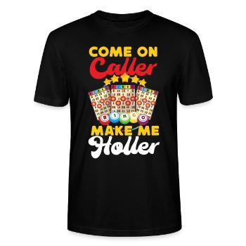 Joueur de bingo Come On Aller Faire l’appelant - T-shirt bio CRAFTER Stanley Stella Unisexe - noir - Devant - Alina (178cm) & Michal (187cm)