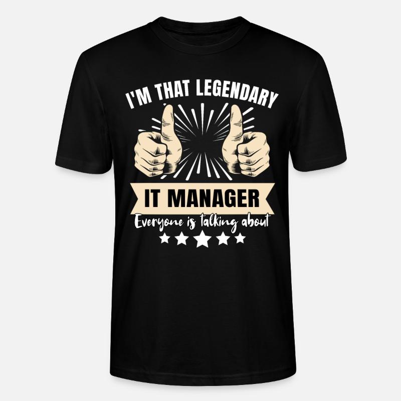 Responsable informatique légendaire - T-shirt bio CRAFTER Stanley Stella Unisexe - noir