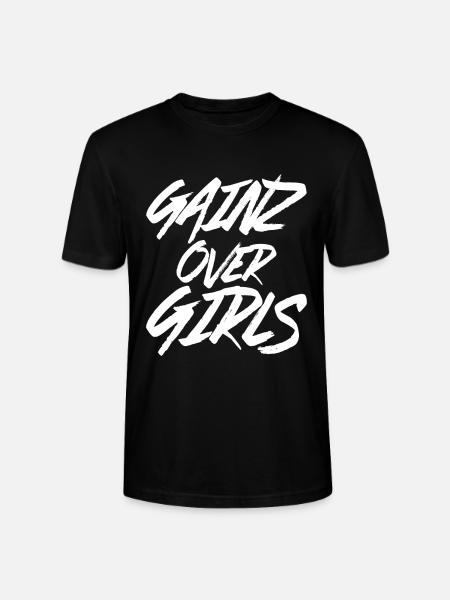 Gainz Over Girls - Stanley/Stella CRAFTER Unisex Organic T-Shirt - black