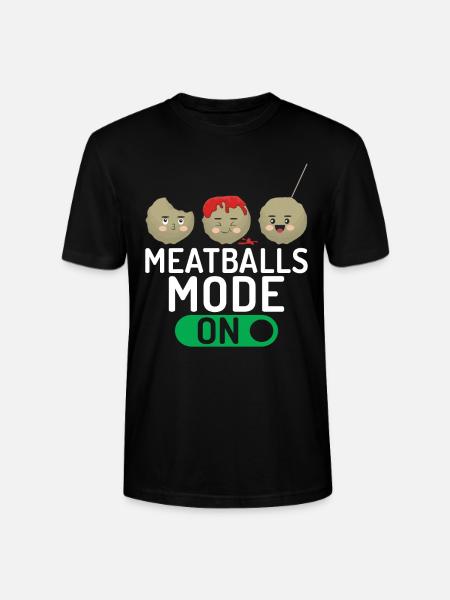 Meatball Lovers Gifts - Stanley/Stella CRAFTER Unisex Organic T-Shirt - black
