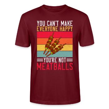 Cadeaux pour les amateurs de boulettes de viande - T-shirt bio CRAFTER Stanley Stella Unisexe - bordeaux - Devant - Alina (178cm) & Michal (187cm)