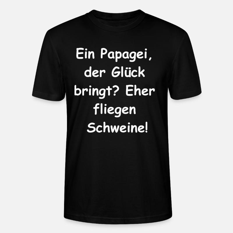 Lustiges Papagei Geschenk - Stanley/Stella Unisex Bio-T-Shirt CRAFTER - Schwarz