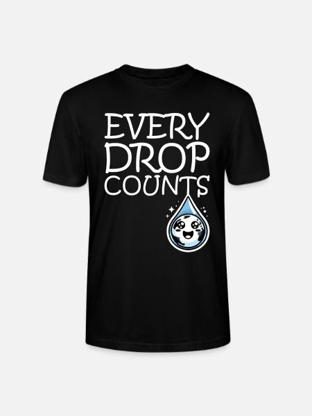 Every drop counts Rainwater harvest - Stanley/Stella CRAFTER Unisex Organic T-Shirt - black