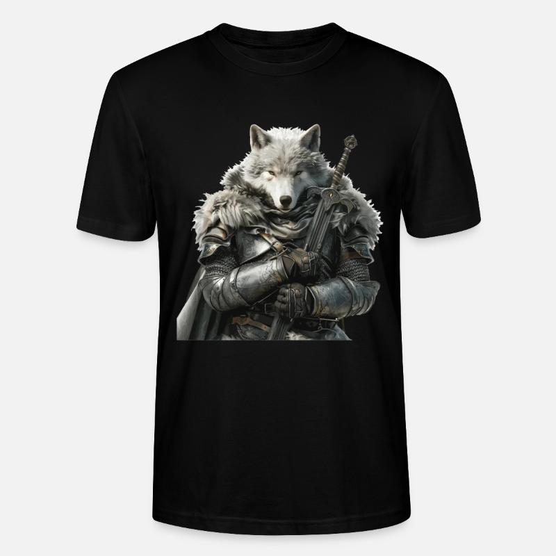 Wolf Ritter Mittelalter - Stanley/Stella Unisex Bio-T-Shirt CRAFTER - Schwarz