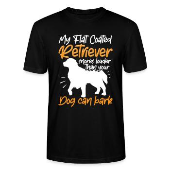 Flat Coated Retriever schnarcht lauter - Stanley/Stella Unisex Bio-T-Shirt CRAFTER - Schwarz - Vorne - Alina (178cm) & Michal (187cm)