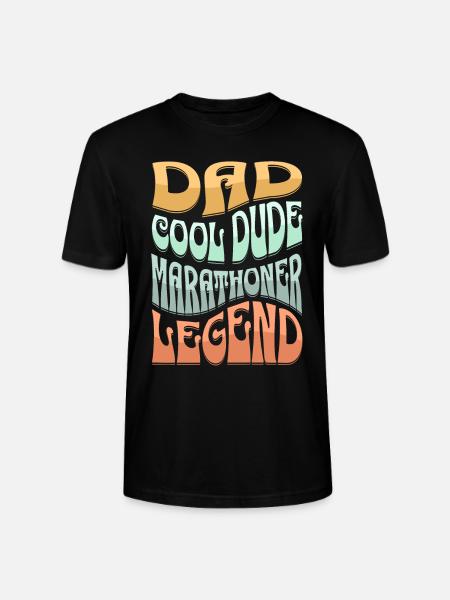 Daddy Marathon Runner - Stanley/Stella CRAFTER Unisex Organic T-Shirt - black
