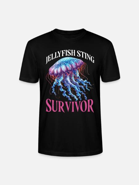 Jellyfish Sting Survivor 21 - Stanley/Stella CRAFTER Unisex Organic T-Shirt - black