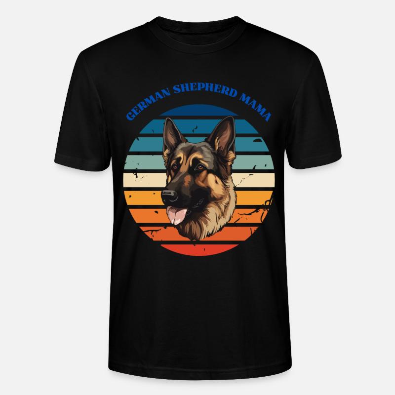 Deutscher Schäferhund Mama - Stanley/Stella Unisex Bio-T-Shirt CRAFTER - Schwarz