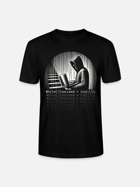 Robotics Engineer While (!( succeed=Try())); - Stanley/Stella CRAFTER Unisex Organic T-Shirt - black