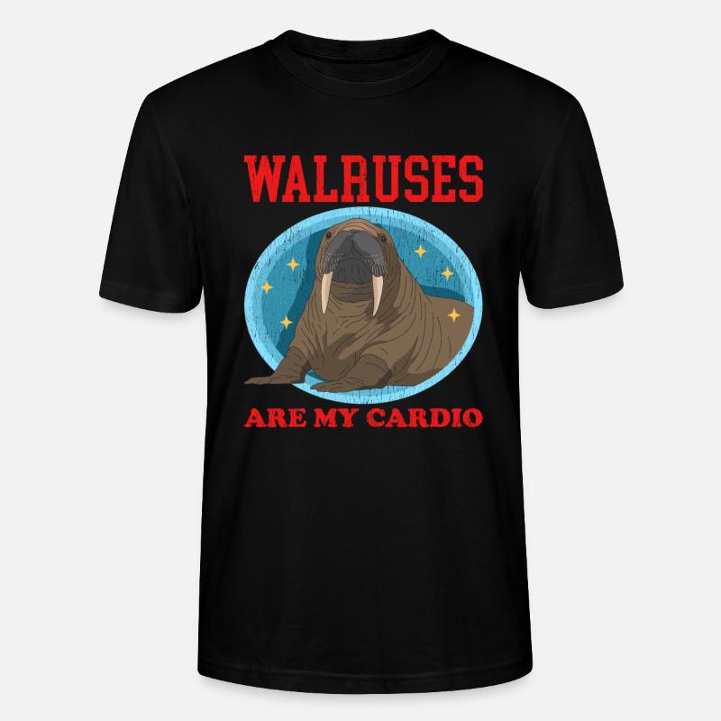 Walross Walroß Walrus Walrosse Geschenk - Stanley/Stella Unisex Bio-T-Shirt CRAFTER - Schwarz