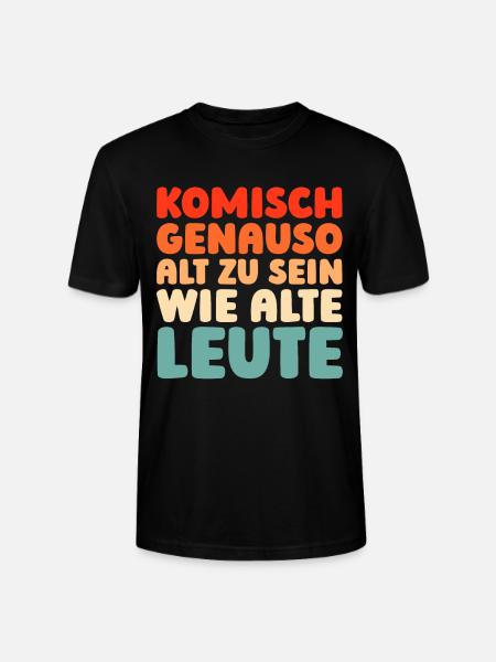 Pensioner Pension Funny Languages - Stanley/Stella CRAFTER Unisex Organic T-Shirt - black