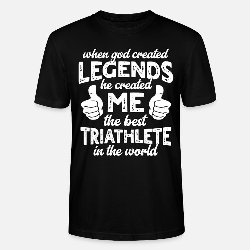 Bester Triathlet Legende - Stanley/Stella Unisex Bio-T-Shirt CRAFTER - Schwarz