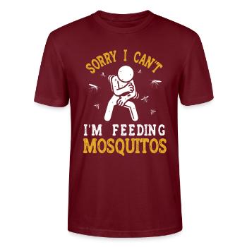 Moustiques - T-shirt bio CRAFTER Stanley Stella Unisexe - bordeaux - Devant - Alina (178cm) & Michal (187cm)