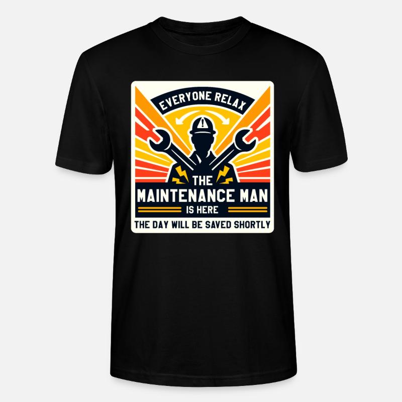 Wartungsmann Wartungstechniker Arbeiter - Stanley/Stella Unisex Bio-T-Shirt CRAFTER - Schwarz