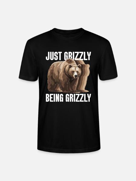 Grizzlybär Braunbär Bär - Stanley/Stella Unisex Bio-T-Shirt CRAFTER - Schwarz