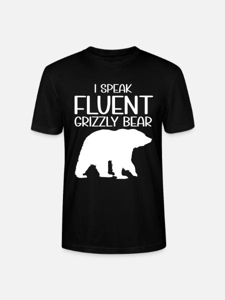 Grizzlybär Braunbär - Stanley/Stella Unisex Bio-T-Shirt CRAFTER - Schwarz