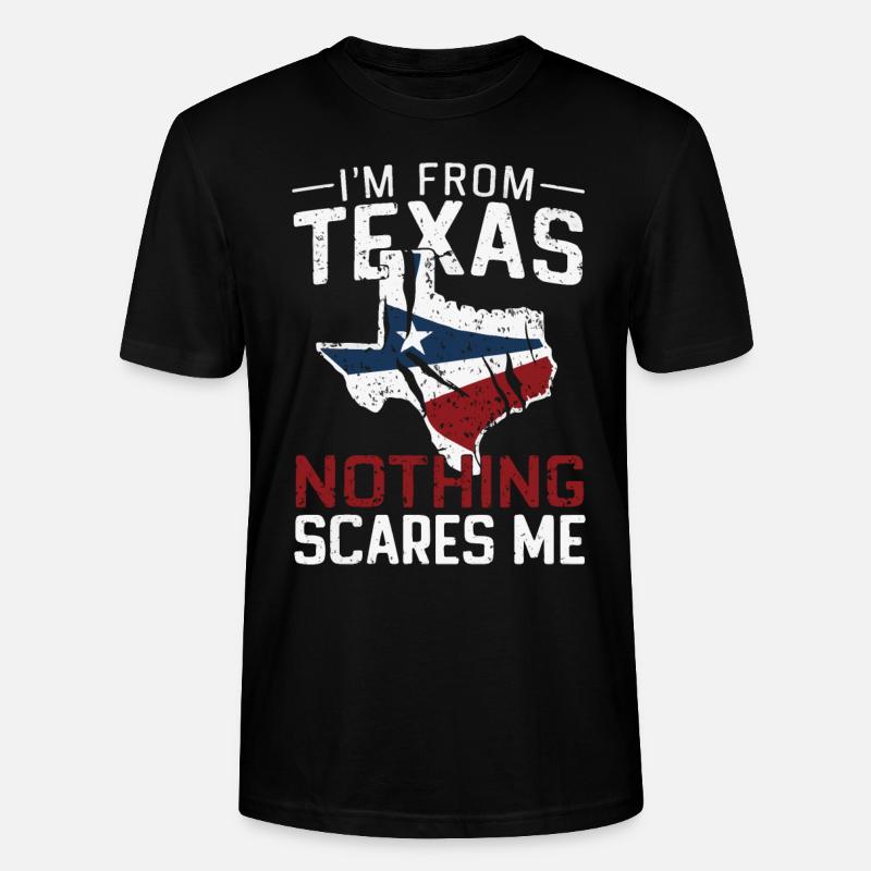 Texas State Texans Texas - Stanley/Stella CRAFTER Unisex Organic T-Shirt - black