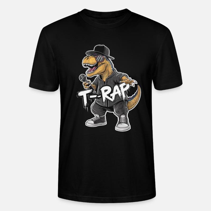 T-Rap Dinosaur Rapper - T-shirt bio CRAFTER Stanley Stella Unisexe - noir