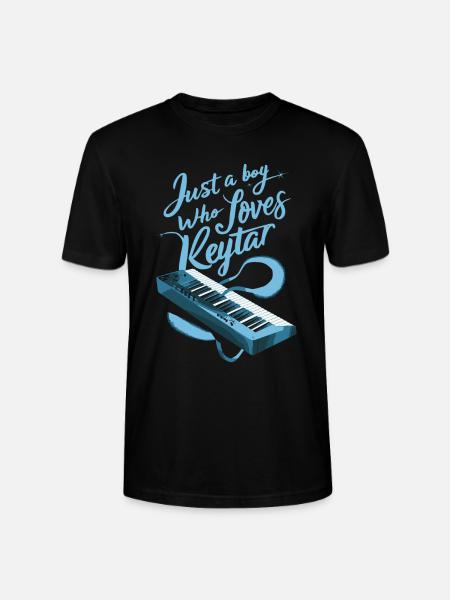 Keytar Keyboard Gift - Stanley/Stella CRAFTER Unisex Organic T-Shirt - black