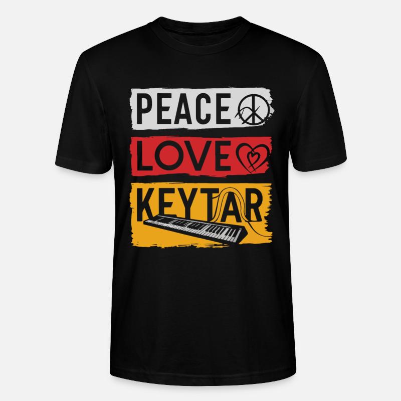 Keytar Keyboard Geschenk - Stanley/Stella Unisex Bio-T-Shirt CRAFTER - Schwarz