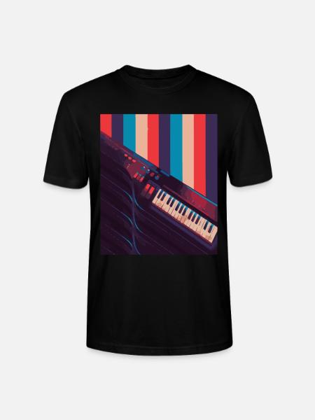 Keytar Keyboard Geschenk - Stanley/Stella Unisex Bio-T-Shirt CRAFTER - Schwarz