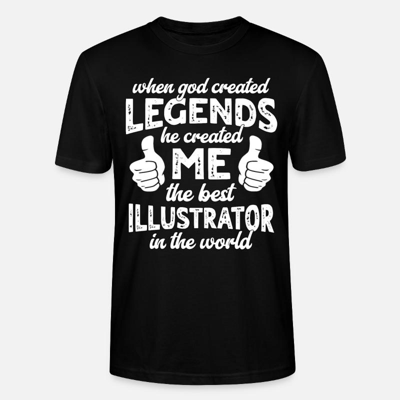 Bester Illustrator Legende - Stanley/Stella Unisex Bio-T-Shirt CRAFTER - Schwarz