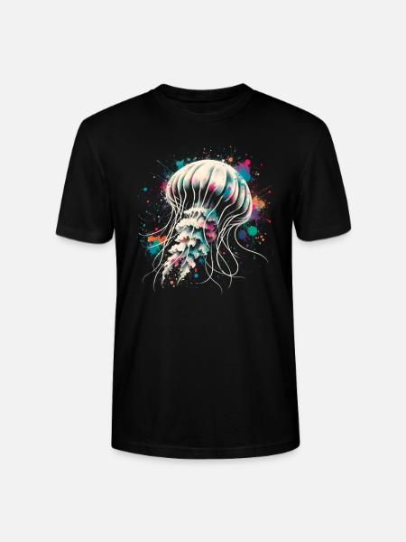 Jellyfish - Stanley/Stella CRAFTER Unisex Organic T-Shirt - black