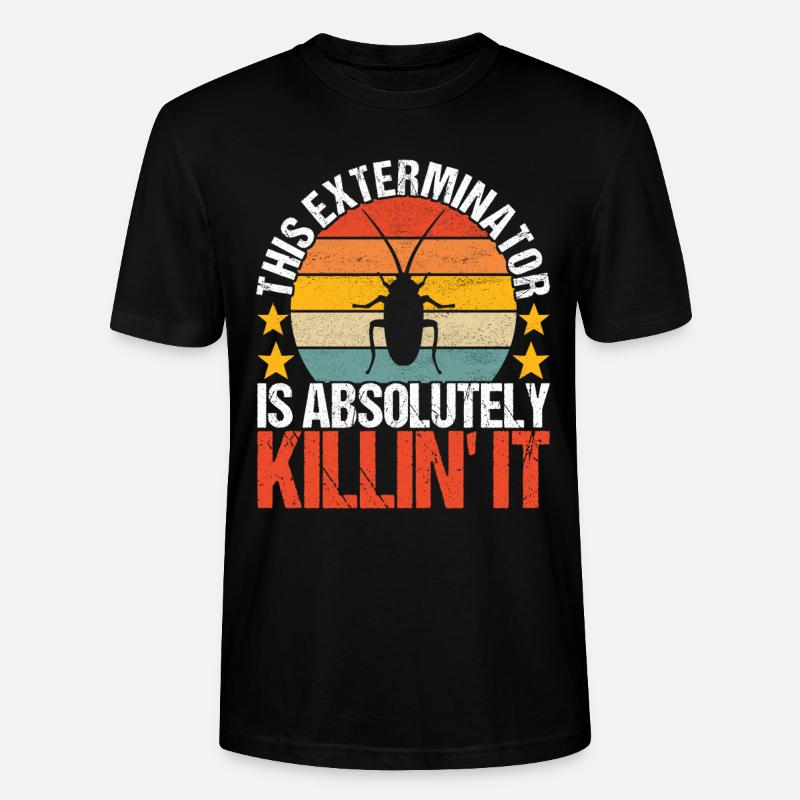 Pest Control Exterminator - Stanley/Stella CRAFTER Unisex Organic T-Shirt - black