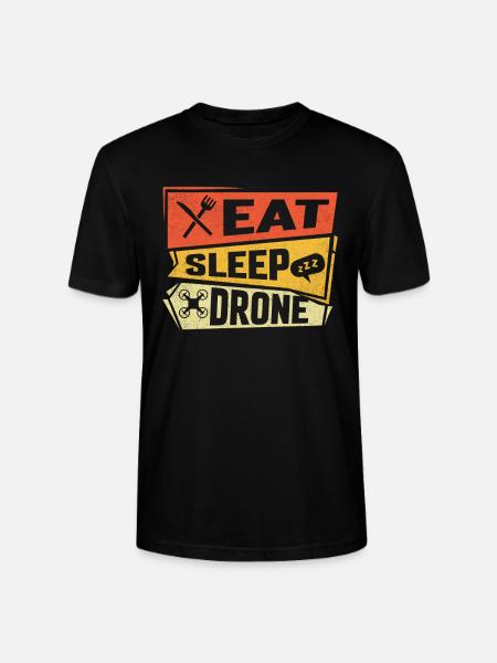 Eat Sleep Drone - Stanley/Stella CRAFTER Unisex Organic T-Shirt - black
