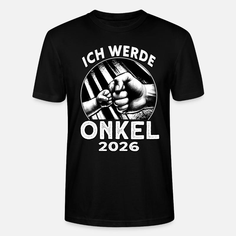 Ich werde Onkel 2026 - Stanley/Stella Unisex Bio-T-Shirt CRAFTER - Schwarz