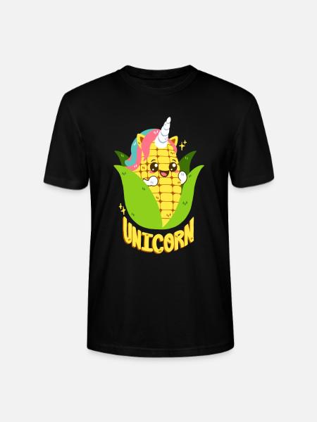Einhorn-Maiskolben - Stanley/Stella Unisex Bio-T-Shirt CRAFTER - Schwarz