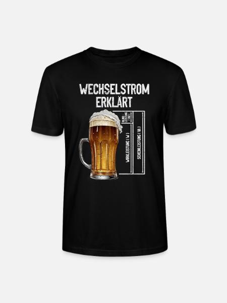 AC Explains Beer Electrician Technology - Stanley/Stella CRAFTER Unisex Organic T-Shirt - black
