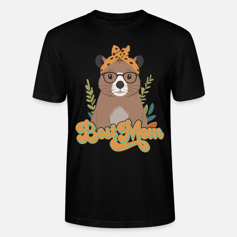 Drôle Capymama Capybara Mère Design - T-shirt bio CRAFTER Stanley Stella Unisexe - noir