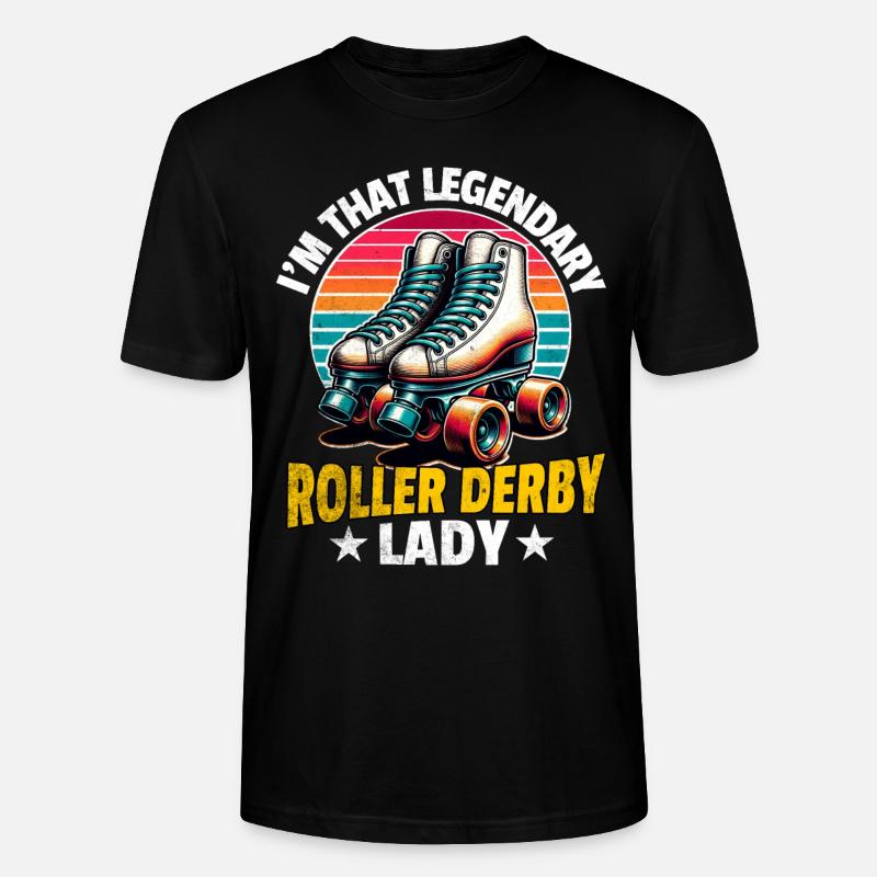 Légende du roller derby - T-shirt bio CRAFTER Stanley Stella Unisexe - noir
