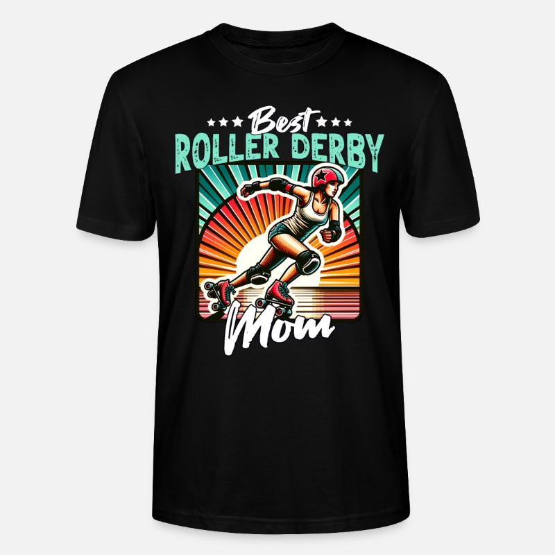 Roller Derby Mama - Stanley/Stella Unisex Bio-T-Shirt CRAFTER - Schwarz