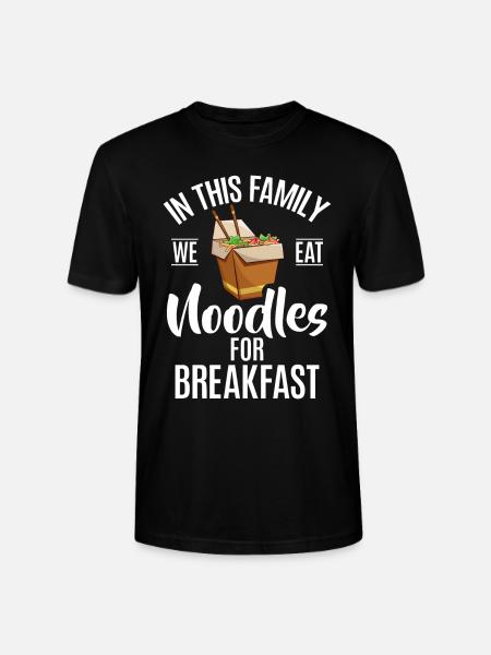 Noodle Lover Gifts - Stanley/Stella CRAFTER Unisex Organic T-Shirt - black