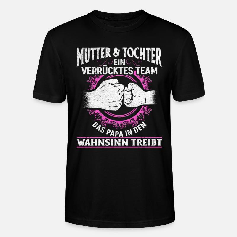 Mutter & Tochter Zusammen unschlagbar - Stanley/Stella Unisex Bio-T-Shirt CRAFTER - Schwarz