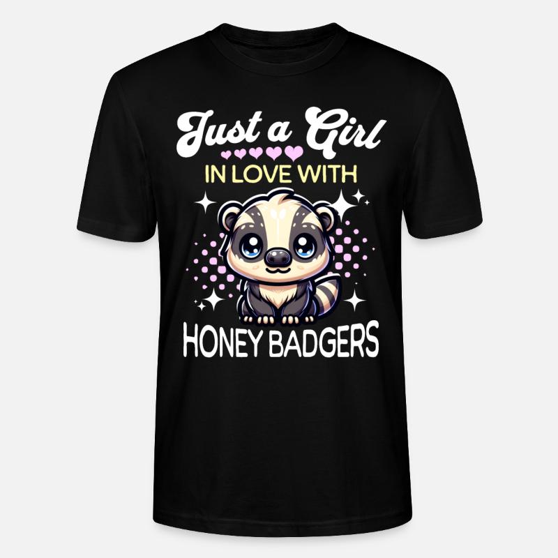 Honigdachs Mädchen - Stanley/Stella Unisex Bio-T-Shirt CRAFTER - Schwarz