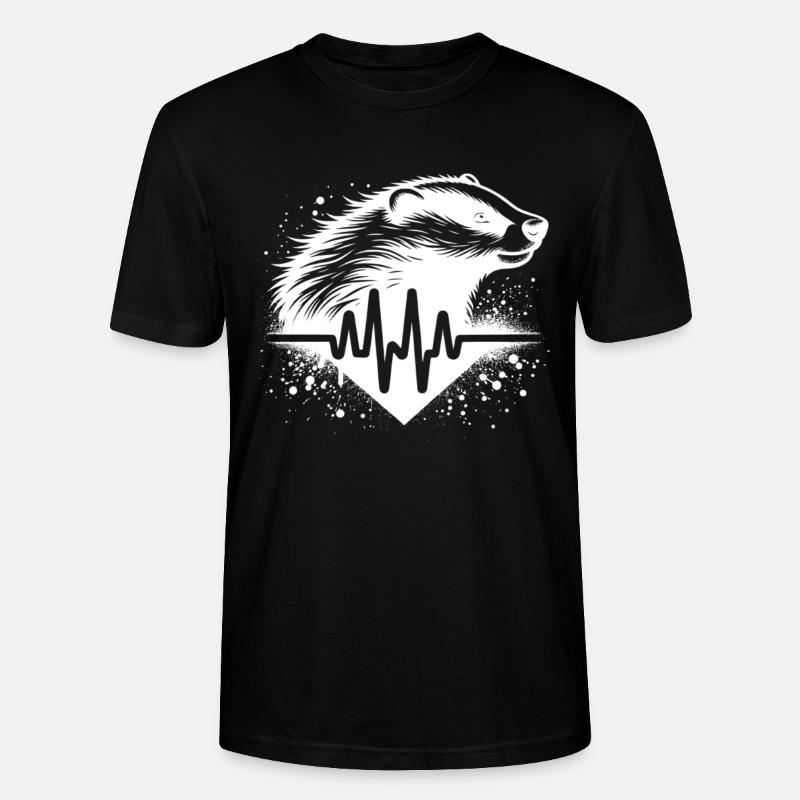 Honigdachs Cardio - Stanley/Stella Unisex Bio-T-Shirt CRAFTER - Schwarz