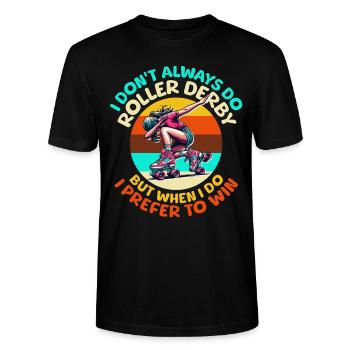 Dictons sur le roller derby - T-shirt bio CRAFTER Stanley Stella Unisexe - noir - Devant - Alina (178cm) & Michal (187cm)