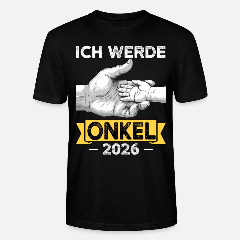 scIch werde Onkel 2026 - Stanley/Stella Unisex Bio-T-Shirt CRAFTER - Schwarz