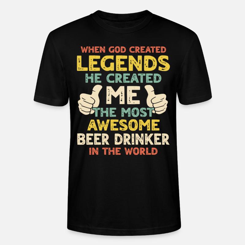 Biertrinker - Stanley/Stella Unisex Bio-T-Shirt CRAFTER - Schwarz