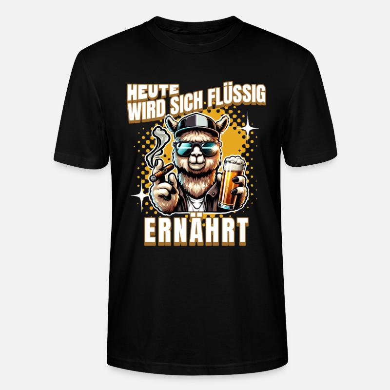 Heute Wird Sich Flüssig Ernährt - Stanley/Stella Unisex Bio-T-Shirt CRAFTER - Schwarz
