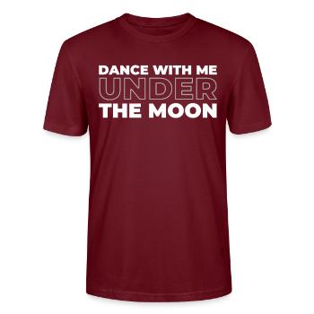 Moon Dance Romantic Just A Phase Moon - Stanley/Stella CRAFTER Unisex Organic T-Shirt - burgundy - Front - Alina (178cm) & Michal (187cm)