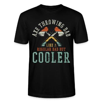 Einzigartige Axtwerfende Lumberjack Fun - Stanley/Stella Unisex Bio-T-Shirt CRAFTER - Schwarz - Vorne - Alina (178cm) & Michal (187cm)
