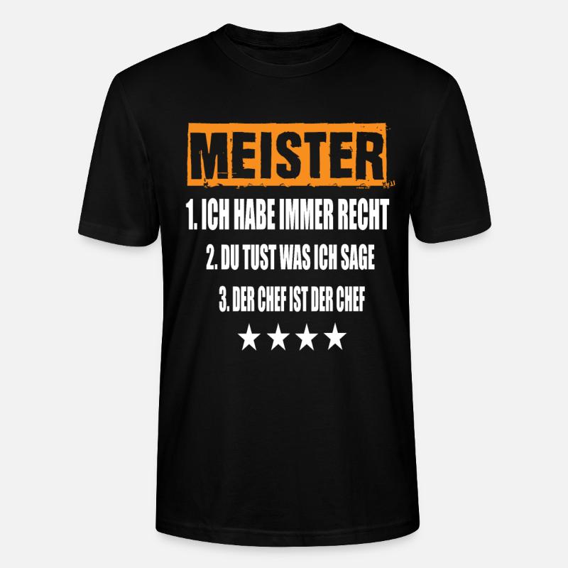 Meister - Stanley/Stella Unisex Bio-T-Shirt CRAFTER - Schwarz