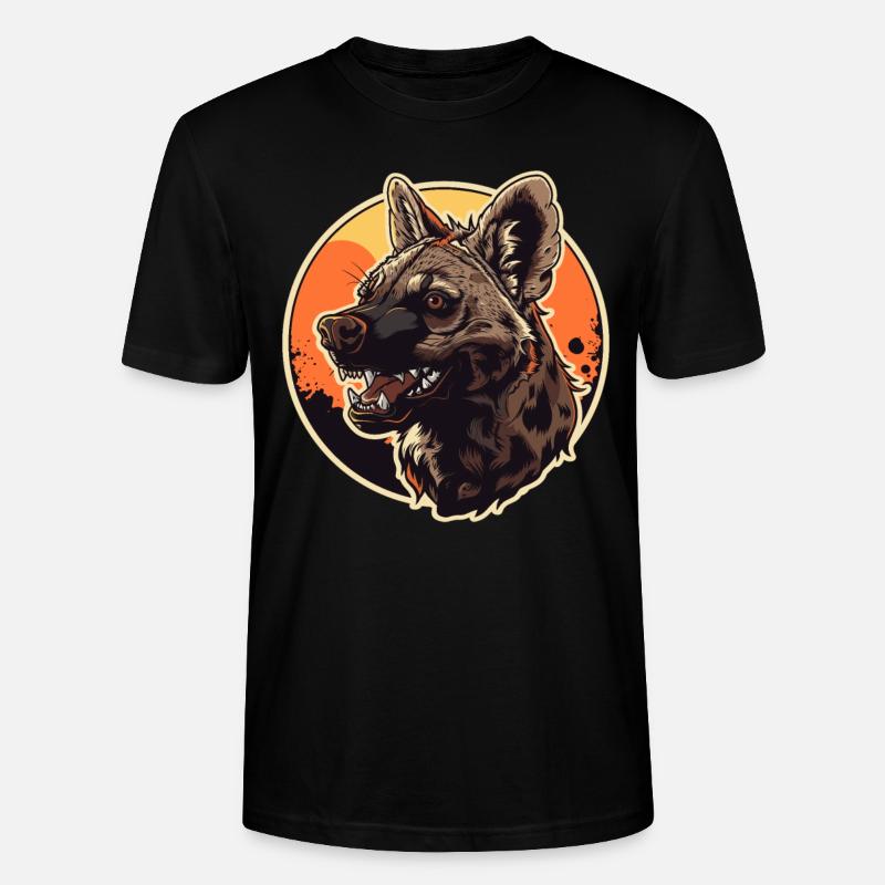 Loups d’Aardwolf - T-shirt bio CRAFTER Stanley Stella Unisexe - noir