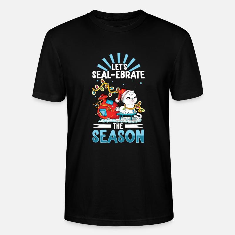 Scelle-ci - Timbre de Noël - T-shirt bio CRAFTER Stanley Stella Unisexe - noir
