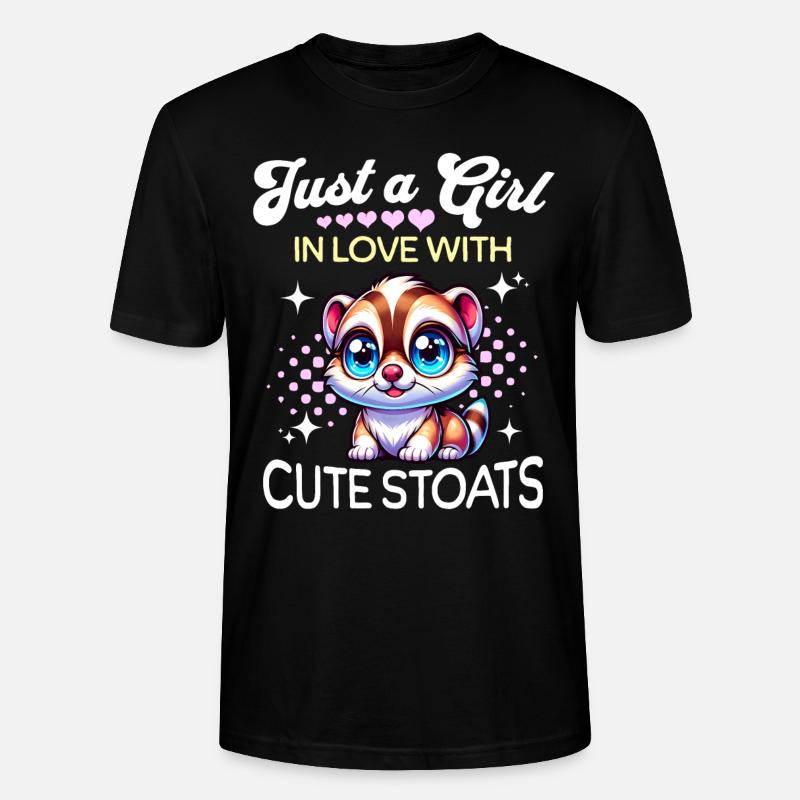 Hermelin Mädchen - Stanley/Stella Unisex Bio-T-Shirt CRAFTER - Schwarz
